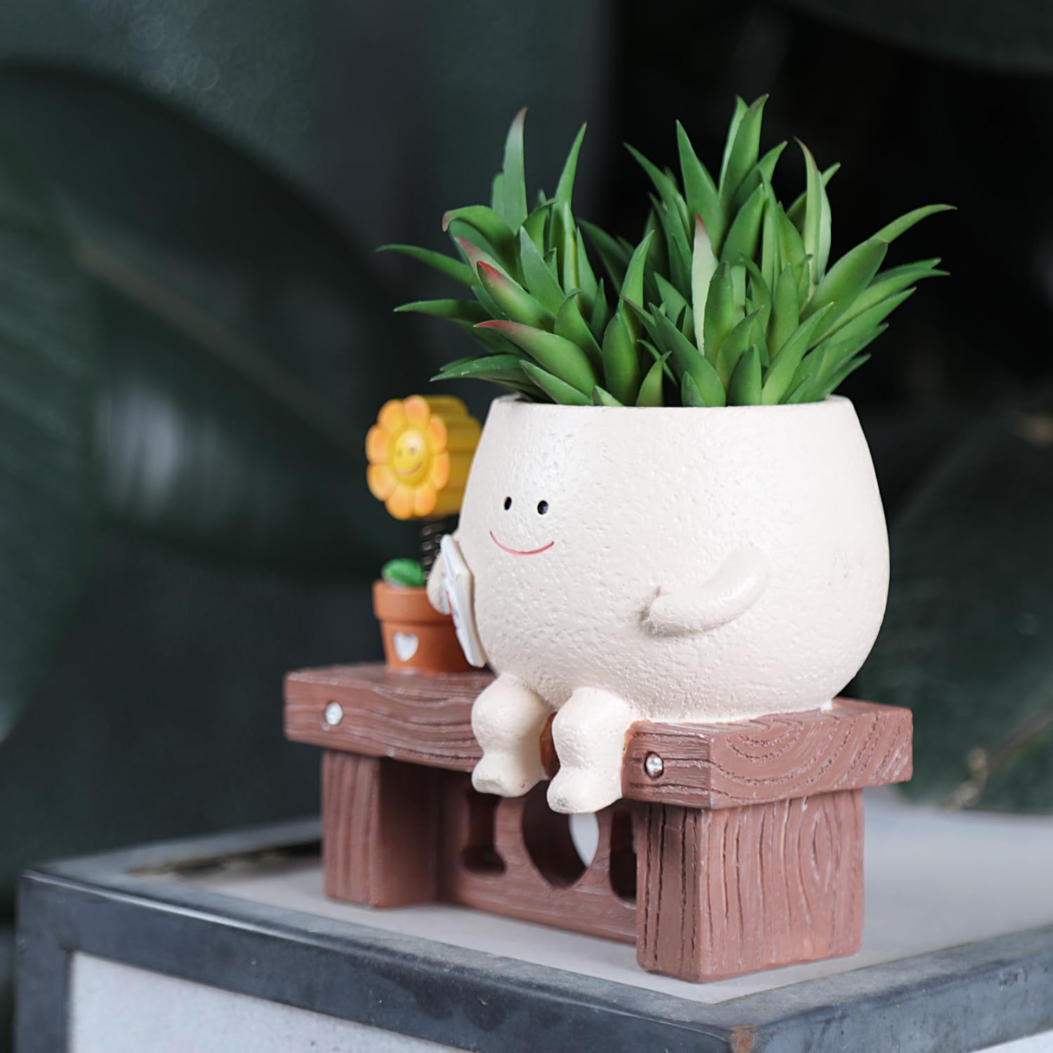 Amazon.co.jp: NINIPAPA 面白い植木鉢 かわいいスマイリーフェイス